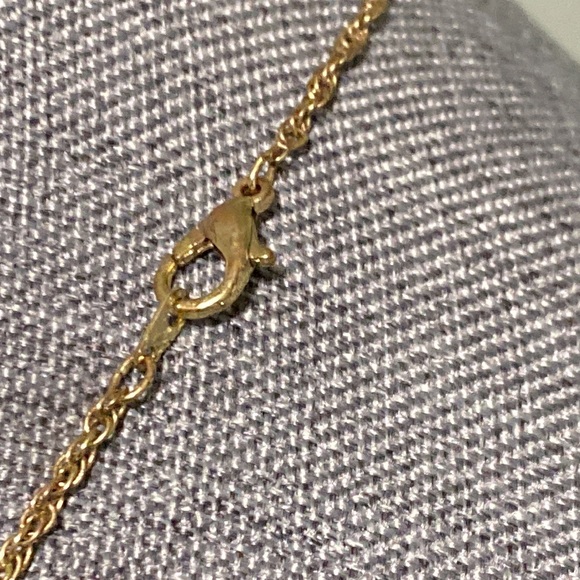 Vintage Ceramic Rose Rhinestone Locket with chain necklace - Picture 6 of 6